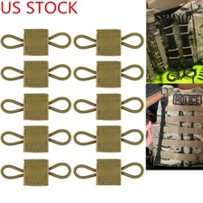 10Pcs Molle Elastic PTT Retainer Ribbon Buckle Antenna Cable for Vest Backpack