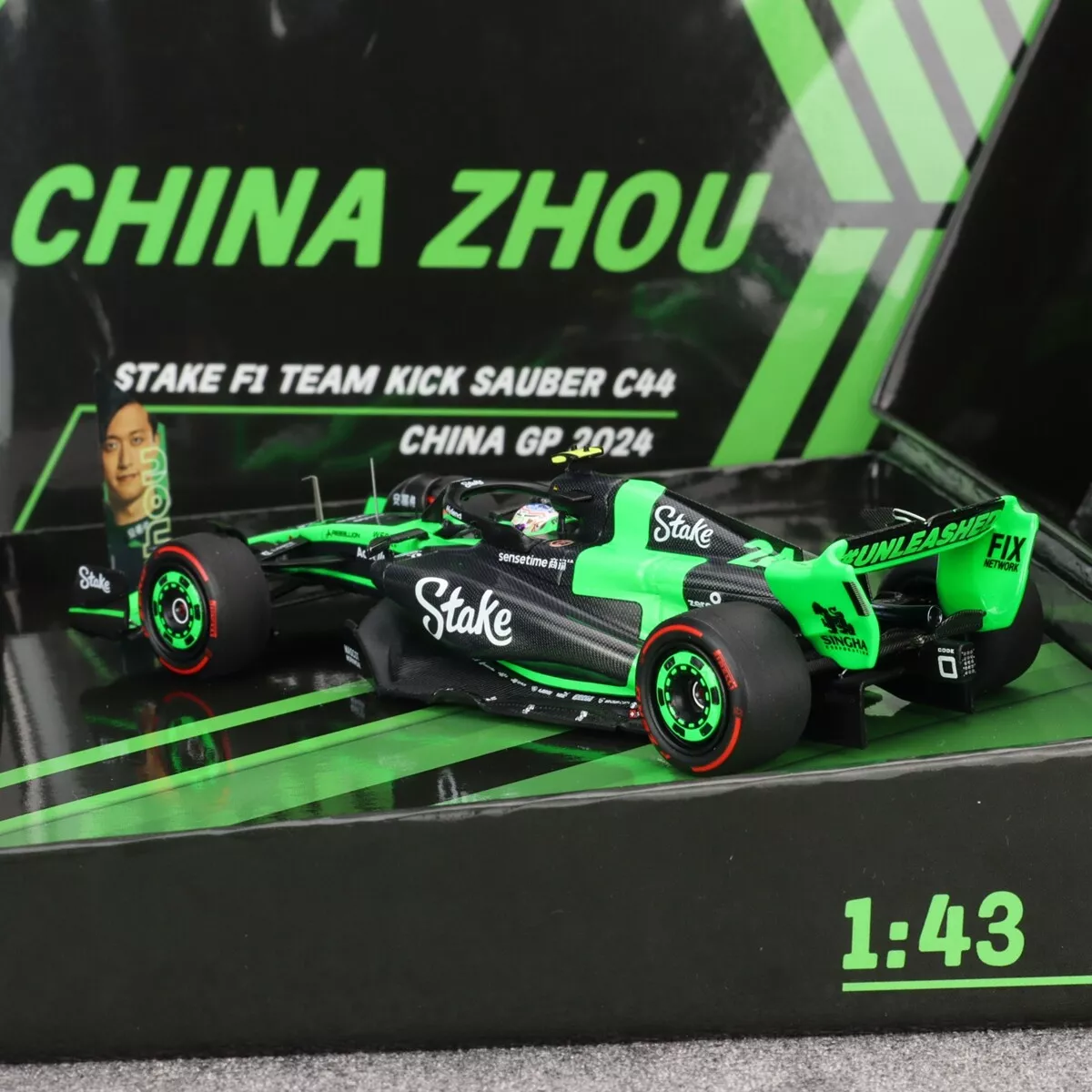Minichamps 1:43 Stake F1 Team Kick Sauber C44 China GP 2024 Minichamps 1:43 Stake F1 Team Kick Sauber C44 China GP 2024