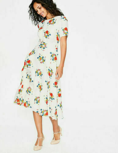 boden kathleen midi dress Imelda Kimono Jersey Dress - Blue, Botanical Trail