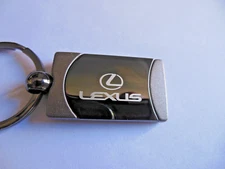 LEXUS  Logo ** Keychain ** Chrome Metal  /  BLACK  * Free  Shipping