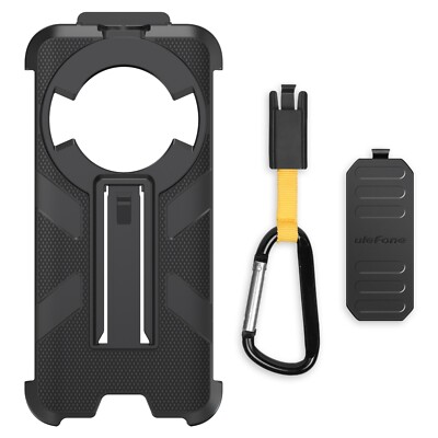 For Ulefone Power Armor 16 Pro Ulefone Rückclip Handyhülle mit Karabiner Schwarz