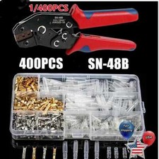 3.9mm Brass Bullet Connectors Male Female Crimp Terminals Automotive 400PCS