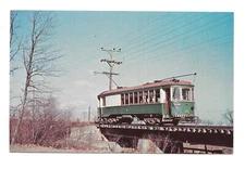 Trolley Streetcar Hagerstown & Frederick 171 Lewiston MD Postcard  Unused