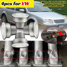 Set 4 Fuel Injector Inserts Cup Seat For VW Jetta MK4 1.8T Upgrade Aluminum
