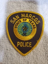 Obsolete San Marcos Police Department shoulder patch.