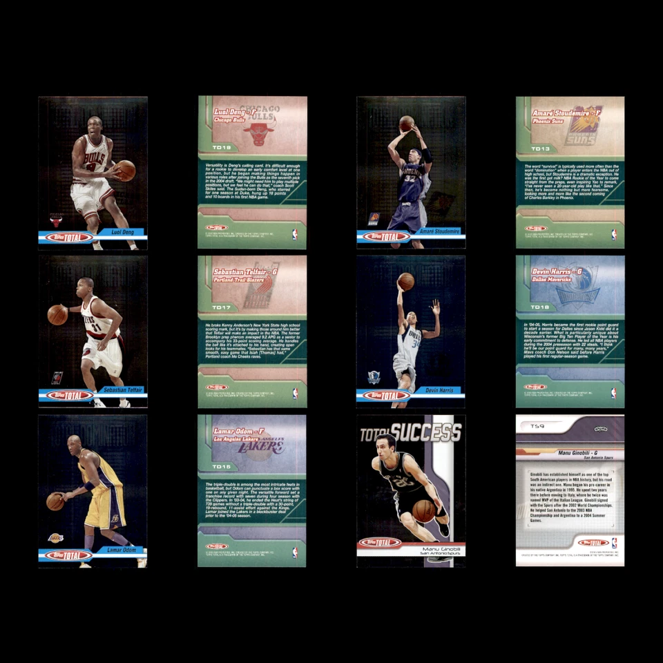 Lote total 46 tarjetas de baloncesto Topps 2004 insertos y CL Iverson Yao Ming Shaq N Foto 4 de 4