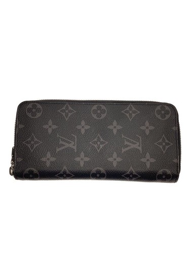 Louis Vuitton Long Wallet Zippy Vertical Monogram Eclipse PVC BLK Total Used