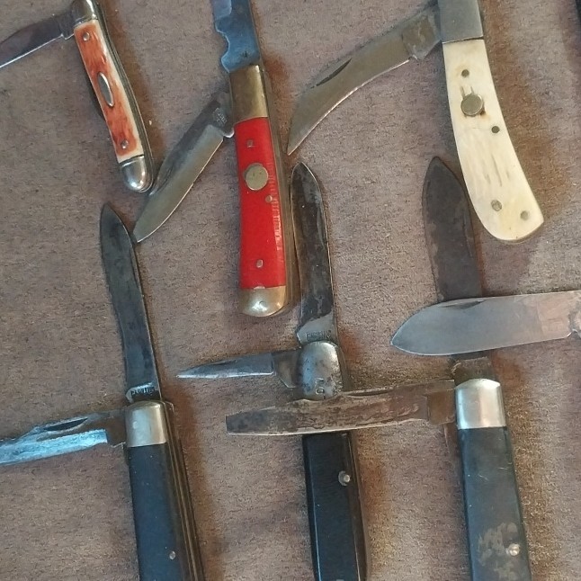 Pocketknife Lot Slipjoint Manual 2-Blade Steel Plain Edge Pen/Clip Point