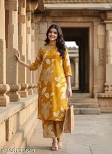 Readymad Rayon Kurta/kurti and Pant Set for Women's Party Festive Outfit Gift