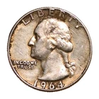1964-D Washington Silver Quarter Lightly Circulated Unique Light Spotty Toning R