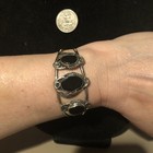 Native Jeweler COIN Silver (.900) & Genuine Polished BLACK ONYX Bracelet — photo 5