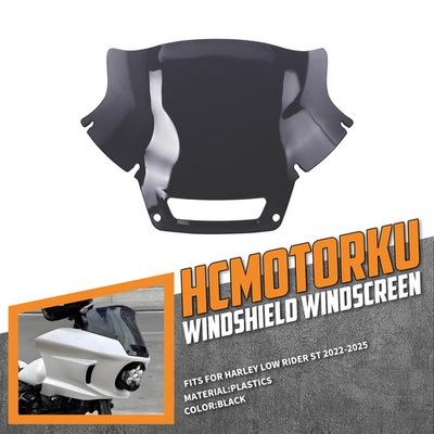 #ad 8.5quot; Black Windshield Plastics Windscreen For Harley Low Rider ST FXLRST 2022 25 $73.99