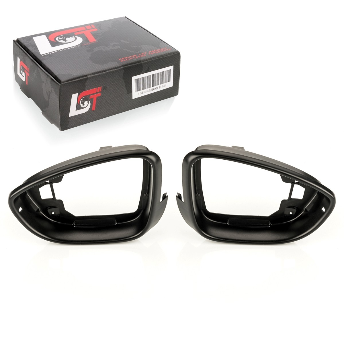 2x Exterior Mirror Frame Left Right Trim Satin Black for VW SCIROCCO 2008-2014