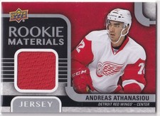 15/16 UD UPPER DECK ANDREAS ATHANASIOU ROOKIE MATERIALS JERSEY