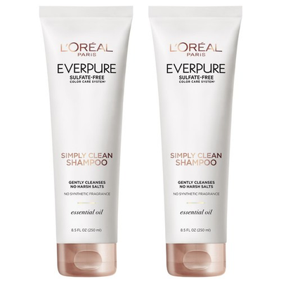 #ad 2 Pack Loreal EverPure Simply Clean Sulfate Free Shampoo Essential Oil 8.5 Fl Oz $19.95