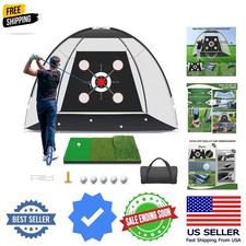 Golf Net with Practice Mat,Golf Hitting Aid Nets 10x7FT for Backyard Driving ...