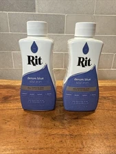 Rit Dye Liquid Fabric Dye, 8-Ounce, Denim Blue Lot Of 2