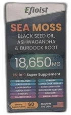 *2026-6-1* Sea Moss Black Seed Oil Ashwagandha Ginger & Burdock Root Turmeric