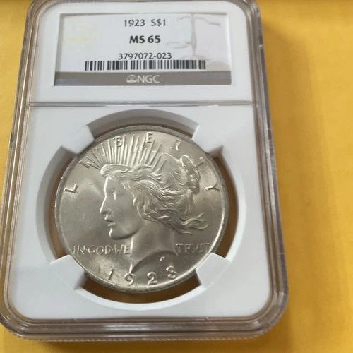 1923 P Peace Silver Dollar NGC MS65 Well Struck/Nice 65
