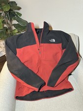 North Face Mens Apex Bionic Soft Shell Jacket Size Large Red Black See Pictures