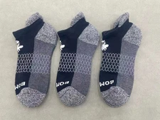BOMBAS Women's Solid Honeycomb Ankle Socks Size Small 3 Pairs multicolor