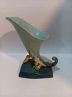 Vintage Roseville Pottery Apple Blossom Blue Cornucopia Vase 321-6