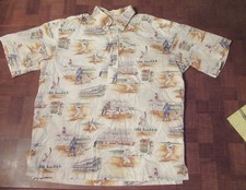 Reyn Spooner baseball theme button-pullover Hawaiian-made shirt LARGE
