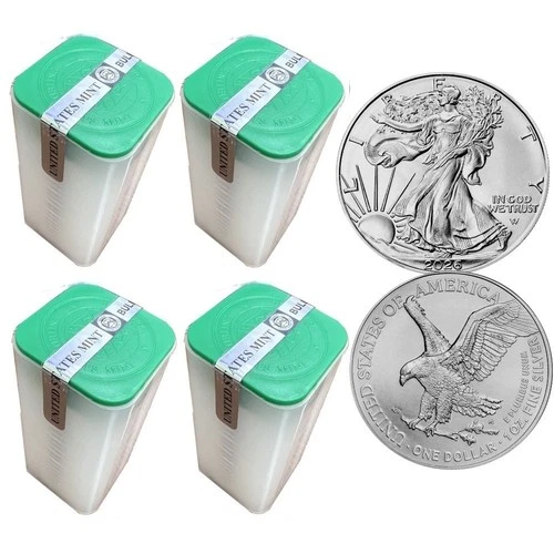 Lot of 80 - 2026 1 oz .999 Fine Silver American Eagle $1 Coin BU