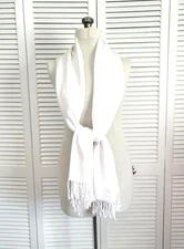 Oversized 72 x 28 Winter Scarf Women color White. 