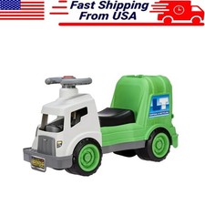 Dirt Diggers Garbage Truck Scoot with Horn Trash Bin Toddlers Ages 2 To 5 Years