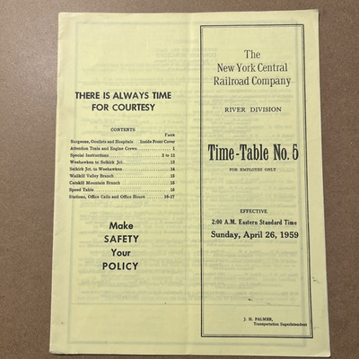 #ad New York Central Railroad Employee Timetable #5 Rover Division 1959 Ephemera $19.99