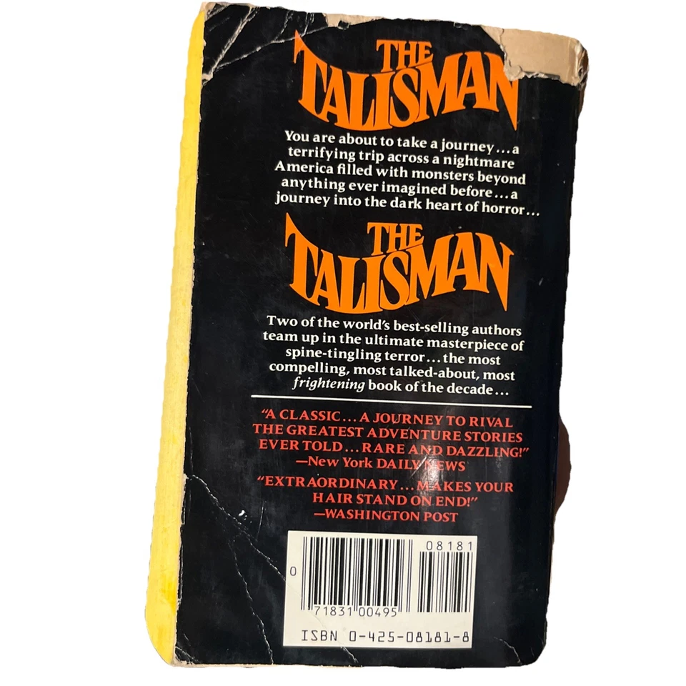 The Talisman Stephen King Peter Straub Auto Signed Berkley Vtg 1985 PB Halloween Foto 4 de 4