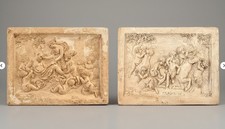 Alabaster Putti Plaques Pair Silenus Cherubs ...
