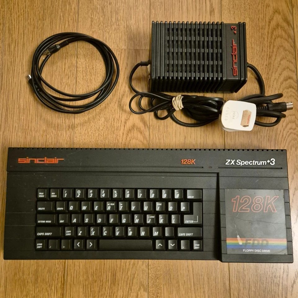 Sinclair ZX Spectrum Plus +3 Computer 128K Vintage TZX TAP Mp3 getestet & funktionsfähig