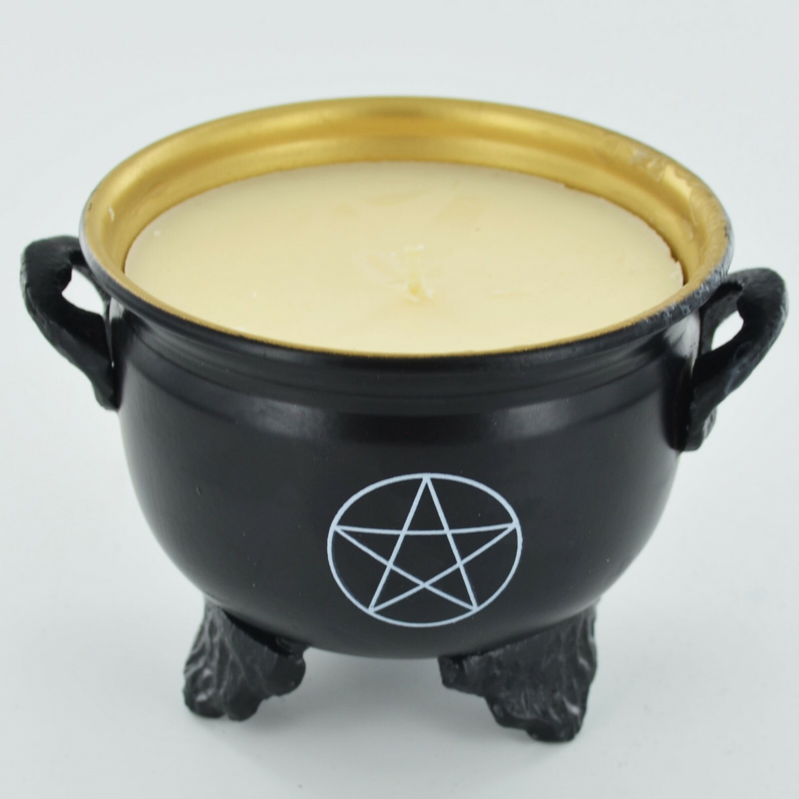 Cauldron Soya Wax Candle Pentagram Pagan Symbol Wicca  Alter Accessory 40171
