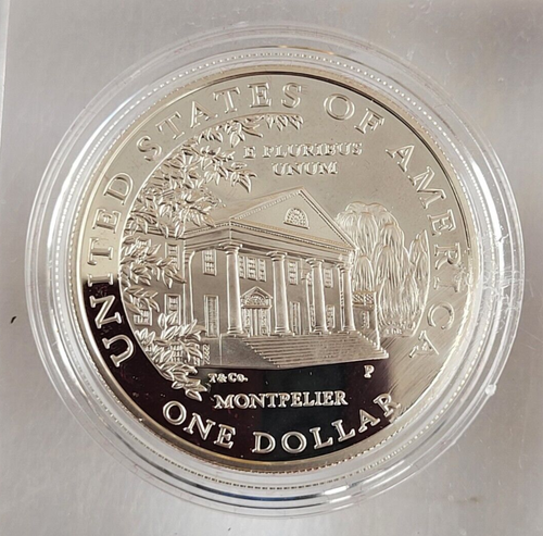 1999 P One Dollar Dolley Madison Commemorative Proof Silver 90% Silver - Tiffany - Picture 2 of 7