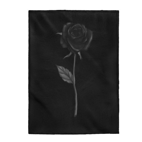 Única Linda Manta de Peluche de Terciopelo Gótico Rosa Negra San Valentín Día GIft - Imagen 4 de 7