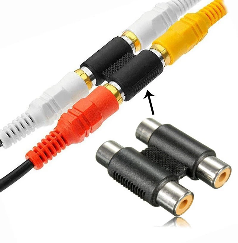 2RCA 2 RCA AV Audio Video Coupler Female to Female Connector Adapter Joiner AU - Image 2 of 3