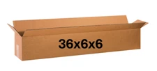 36" x 6" x 6" CARDBOARD BOX - 200 lb - SINGLE BOX