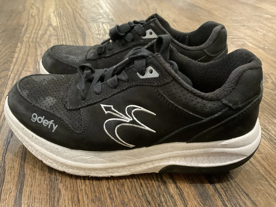 GDEFY Gravity Defyer Mighty Zapato para Caminar Negro/Gris Tenis Zapatos Mujer Talla 8.5 M Foto 2 de 4