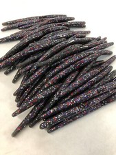 5.5" Senko style Bass Worm 40 pack Soft plastic w salt Fishing Lures Made in USA