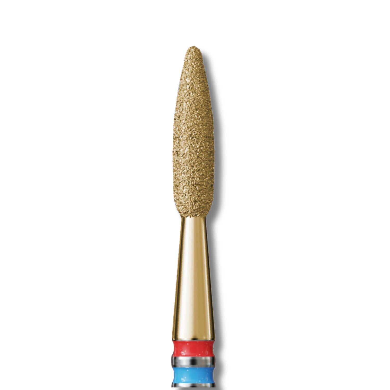 IQ Nails DuoFrez Diamond Nail Drill Bit Long Flame Fine 2.1mm ZRN Coating