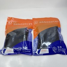 Lot 2 Pairs Nano Socks-3D NANO-WEAVE Technology BlackNeuropathy COMPRESSION SZ 2
