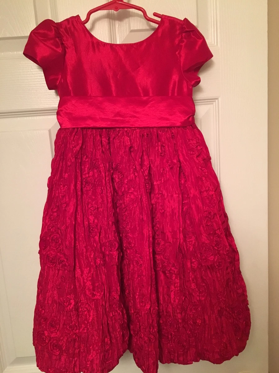 Cinderella Girls Size 4 Polyester Short Sleeved Red Dress eBay