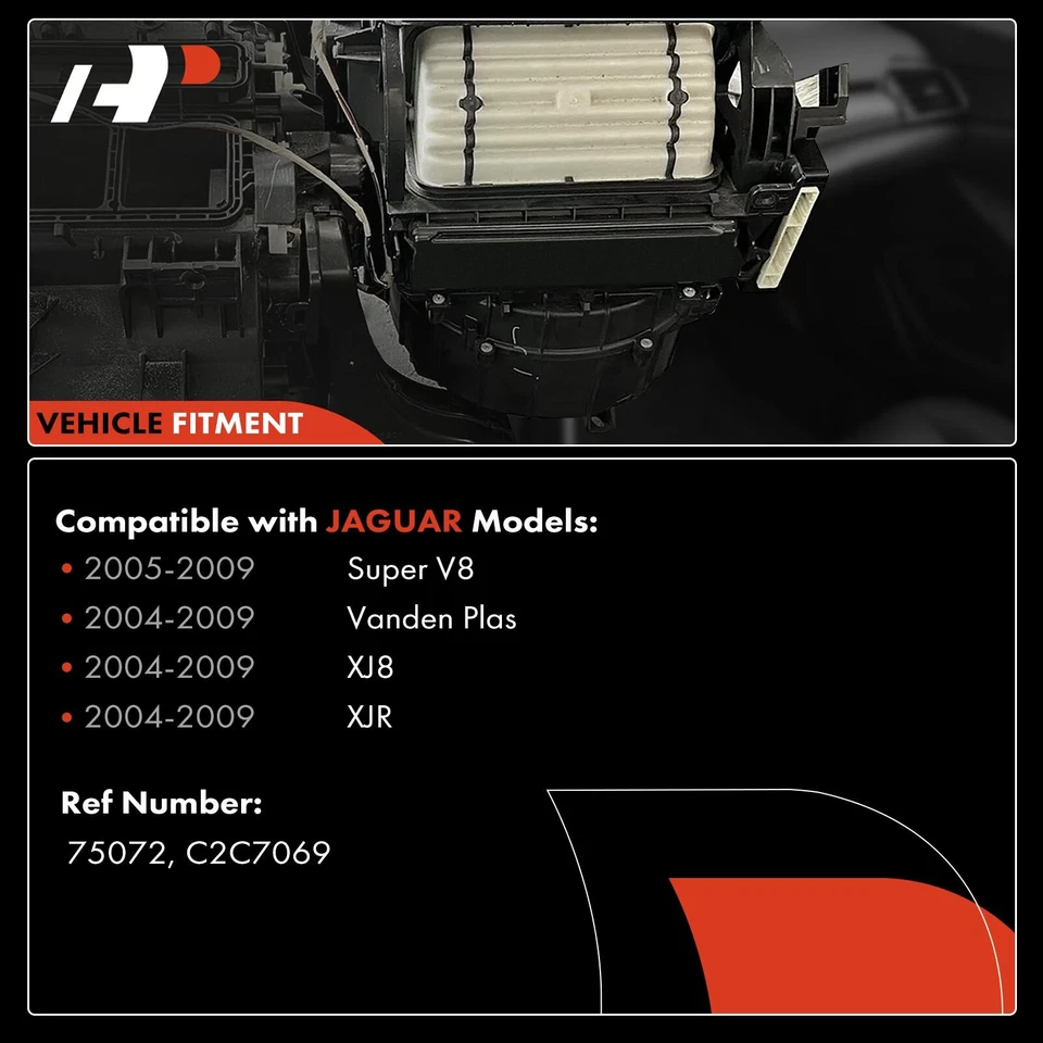 Motor soplador de climatización con rueda para Jaguar Super V8 Vanden Plas XJR XJ8 04-09 V8 4,2 L Foto 3 de 4