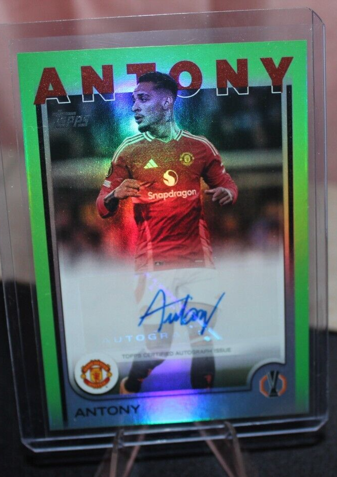 Antony 2024-25 Topps UEFA Club Competitions Green Foil Auto /199