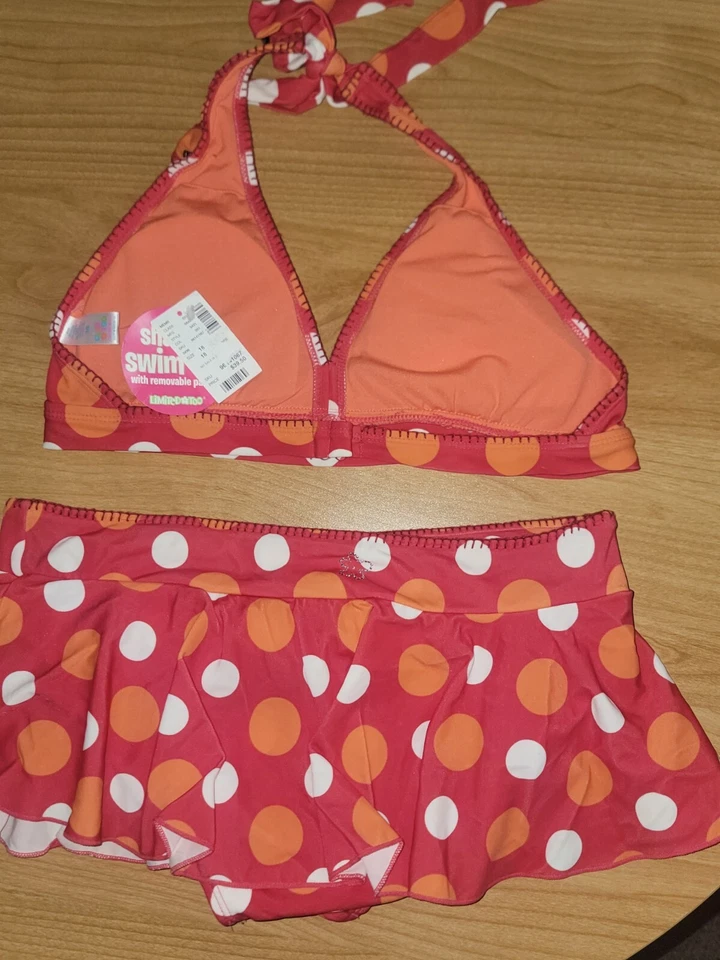 Nuevo traje de baño para niña/mujer limitado también 2 piezas naranja y rojo, talla 18 #626 Foto 4 de 4