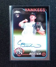 2024 Clayton Beeter Topps Chrome Update Auto RC NY Yankees