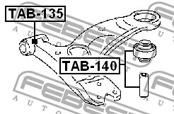TAB-135 FEBEST Control Arm-/Trailing Arm Bush for TOYOTA