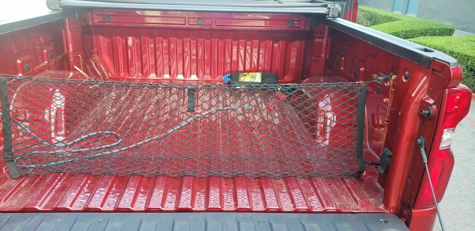 Rear Trunk Envelope Style Cargo Net for CHEVY SILVERADO GMC SIERRA 2013-2022 New - Imagem 3 de 4